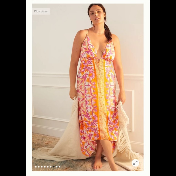 Abstract Midi Cover Up Dress Small - Picture 7 of 10